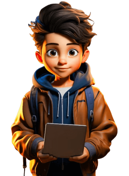 Person peeking from behind laptop